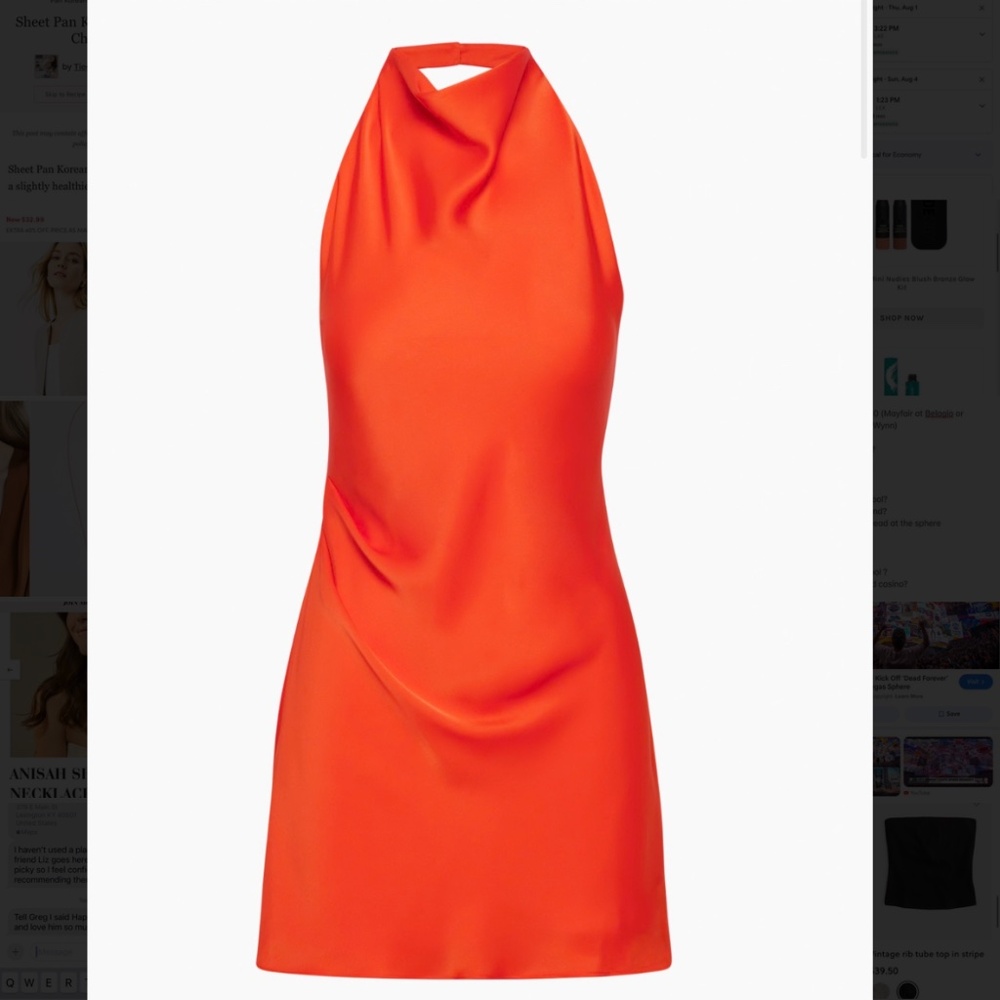 Aritzia satin Mini Dress